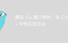 模拟 Go 接口特性:在 C/C++ 中的实现方法