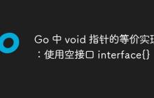 Go 中 void 指针的等价实现：使用空接口 interface{}