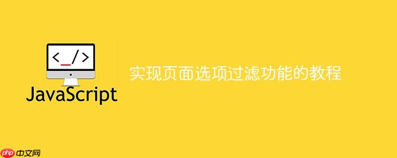 实现页面选项过滤功能的教程-小浪学习网
