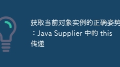 Get the correct posture for the current object instance: this pass in Java Supplier