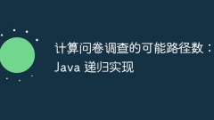 Calculate the number of possible paths to the questionnaire: Java recursive implementation