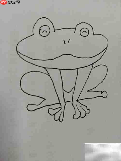 大眼睛小青蛙绘画教程