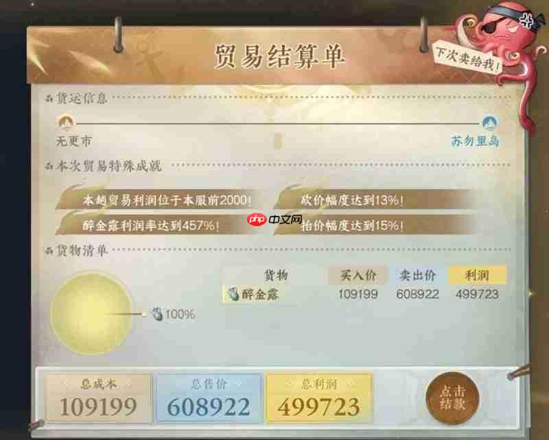 逆水寒本周航海路线推荐 航海贸易一趟50w怎么完成