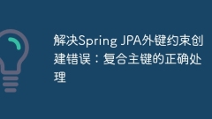 Solve Spring JPA foreign key constraint creation error: Correct handling of composite primary keys