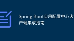 Spring Boot Application Configuration Center Client Integration Guide