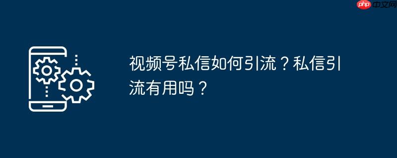 视频号私信如何引流?私信引流有用吗?