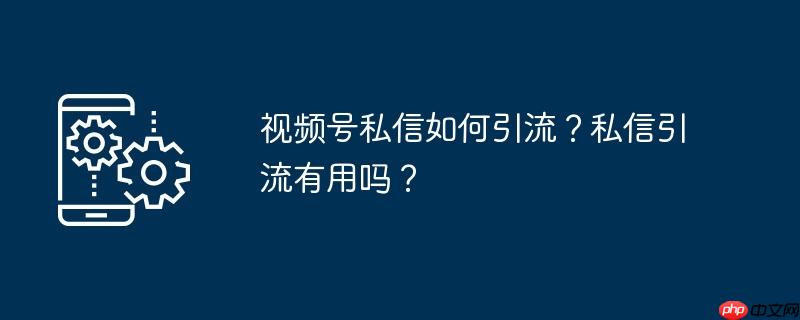 视频号私信如何引流?私信引流有用吗?