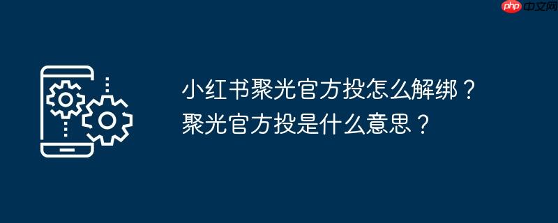 小红书聚光官方投怎么解绑？聚光官方投是什么意思？