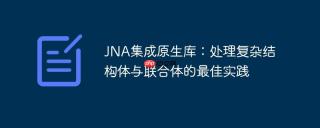 JNA集成原生库：处理复杂结构体与联合体的最佳实践