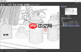 C4D怎么渲染线框图