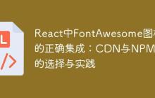 React中FontAwesome图标的正确集成：CDN与NPM包的选择与实践