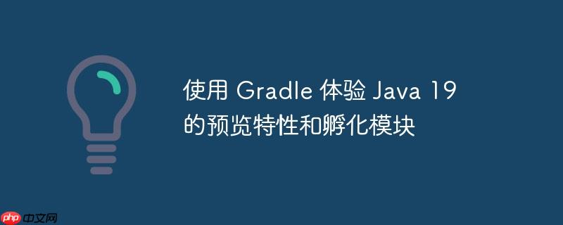 使用 Gradle 体验 Java 19 的预览特性和孵化模块-小浪学习网