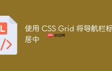 使用 CSS Grid 将导航栏标题居中