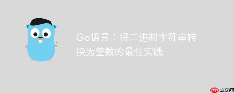 Go语言：将二进制字符串转换为整数的最佳实践-小浪学习网
