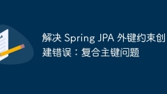 Solve Spring JPA foreign key constraint creation error: composite primary key issue