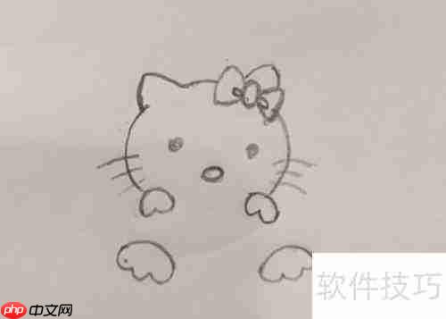 hello kitty猫咪简笔画教程