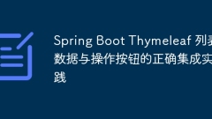 Spring Boot Thymeleaf List -Daten und Betriebstaste Richtige Integrationspraxis
