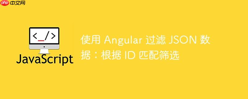 使用 angular 过滤 json 数据：根据 id 匹配筛选