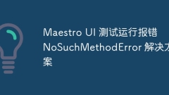 MAESTRO UI Test Run Error NoSuchmethoderror -L?sung