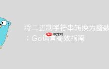 将二进制字符串转换为整数:Go语言高效指南
