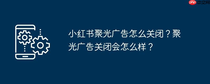 小红书聚光广告怎么关闭?聚光广告关闭会怎么样?