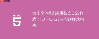 为多个P标签应用独立CSS样式：ID、Class与内联样式指南