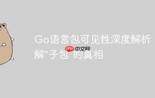 Go语言包可见性深度解析:理解“子包”的真相