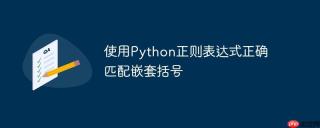 使用Python正则表达式正确匹配嵌套括号