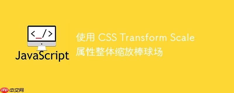 使用 CSS Transform Scale 属性整体缩放棒球场-小浪学习网