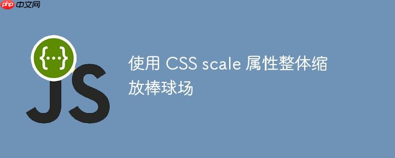 使用 CSS scale 属性整体缩放棒球场-小浪学习网