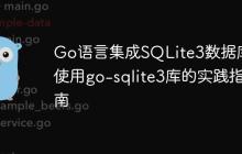 Go语言集成SQLite3数据库:使用go-sqlite3库的实践指南