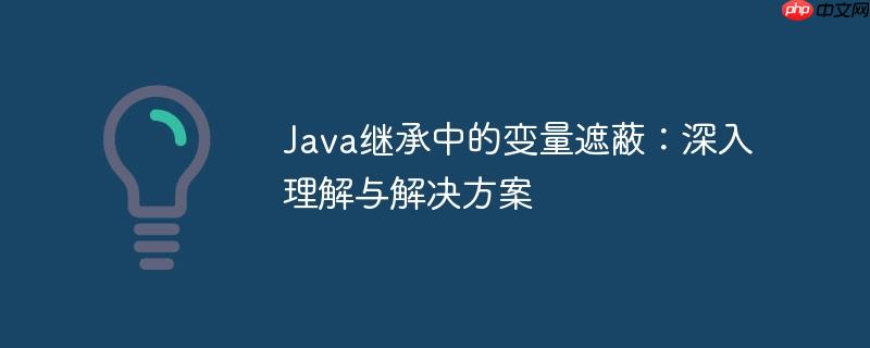 Java继承中的变量遮蔽：深入理解与解决方案