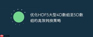 优化HDF5大型4D数组至5D数组的高效转换策略
