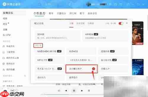 开启网易云录音棚音效
