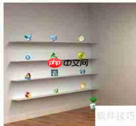 3D书柜桌面设置教程