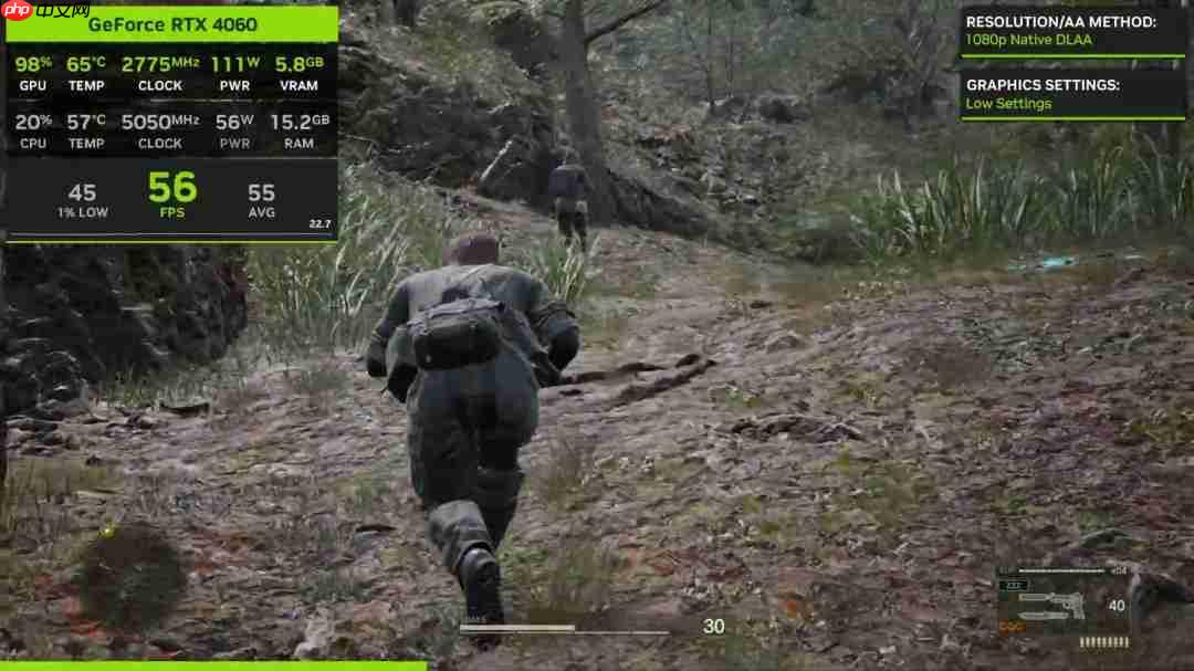 《合金装备3：重制版》RTX 4060测试 带不动1080P最高画质