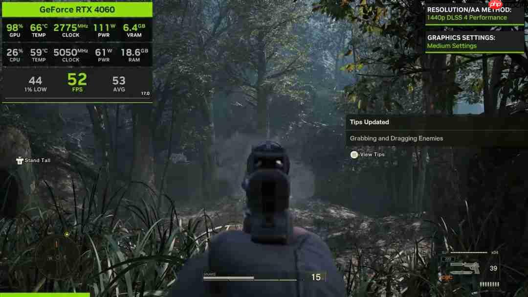 《合金装备3：重制版》RTX 4060测试 带不动1080P最高画质