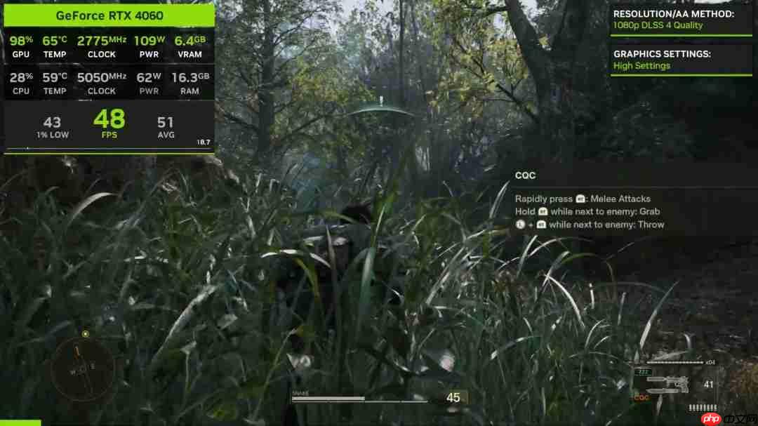 《合金装备3：重制版》RTX 4060测试 带不动1080P最高画质