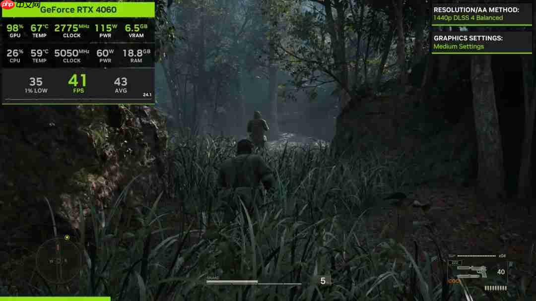 《合金装备3：重制版》RTX 4060测试 带不动1080P最高画质