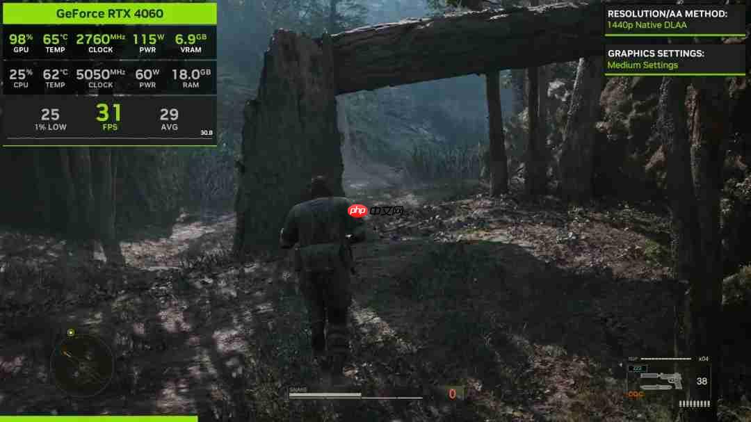 《合金装备3：重制版》RTX 4060测试 带不动1080P最高画质