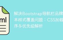 解决Bootstrap导航栏品牌文本样式覆盖问题：CSS加载顺序与优先级解析