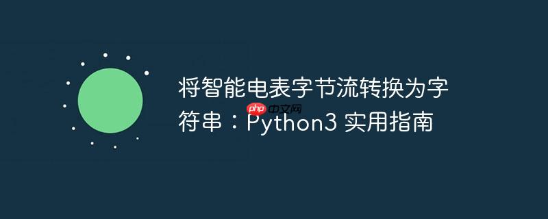 将智能电表字节流转换为字符串:python3 实用指南