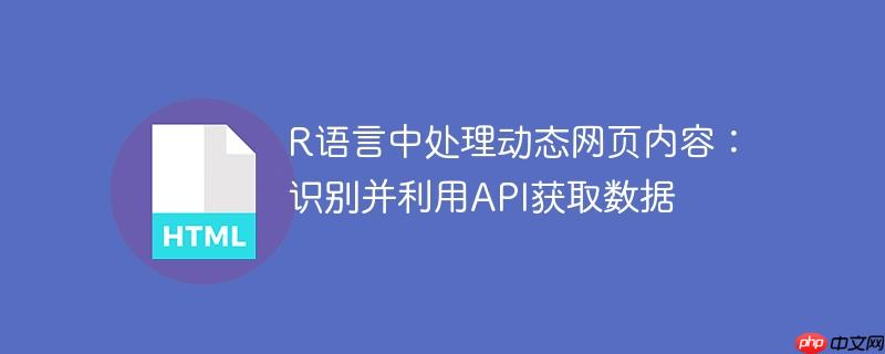R语言中处理动态网页内容：识别并利用API获取数据
