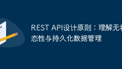 REST API design principles: Understanding statelessness and persistent data management