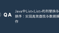 Column replacement and sorting of List in Java: Implement efficient search and data operations