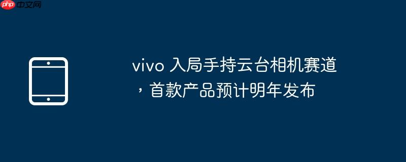 vivo 入局手持云台相机赛道,首款产品预计明年发布