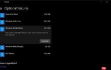win10 20H1预计会对“可选功能”进行微小改进