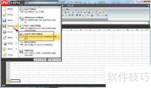 Excel 2007内容转03版格式技巧