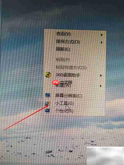 桌面小工具设置方法