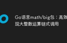 Go语言math/big包:高效实现大整数运算链式调用